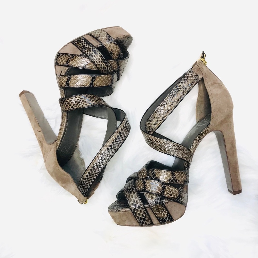 ⬇️TORY BURCH Venice Exotic Snake Skin Heels